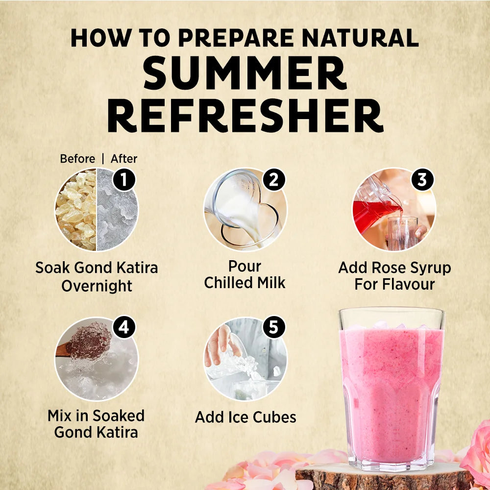 Orika Gond Katira (Tragacanth Gum) โ 80g | Natural Cooling Agent | Premium Quality | For Sharbat, Desserts & Ayurvedic Use - Orika Spices India